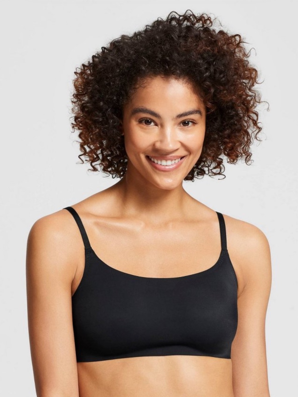 True & Co. Black Seamless Bralette L